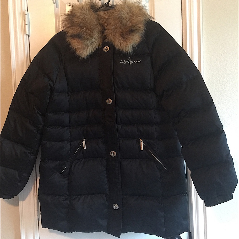 BABY PHAT PUFFER JACKET WITH FAKE FUR